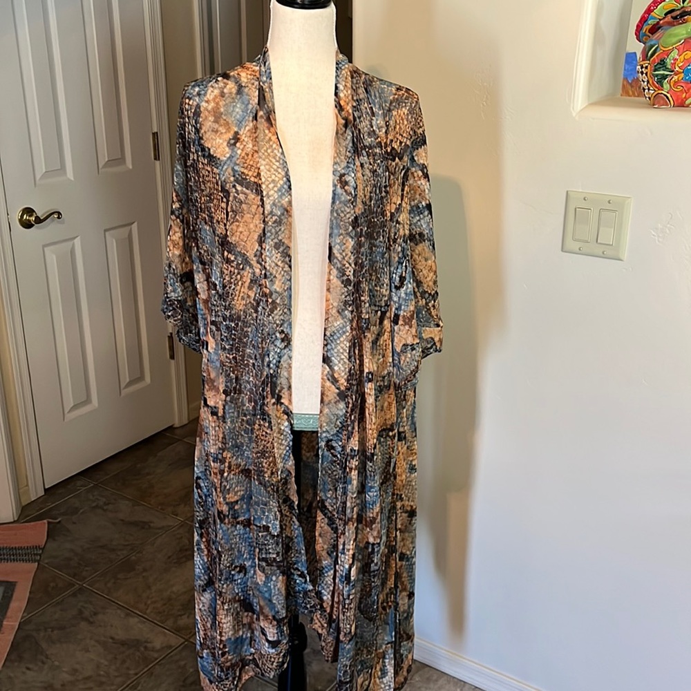 Multi color chiffon smock/ cover up